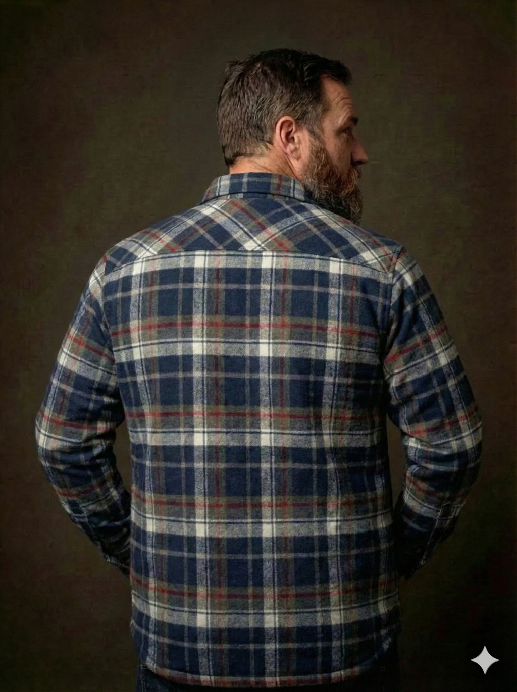 flanela azul marinho - Bear Country