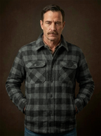 camisa flanela cinza chumbo